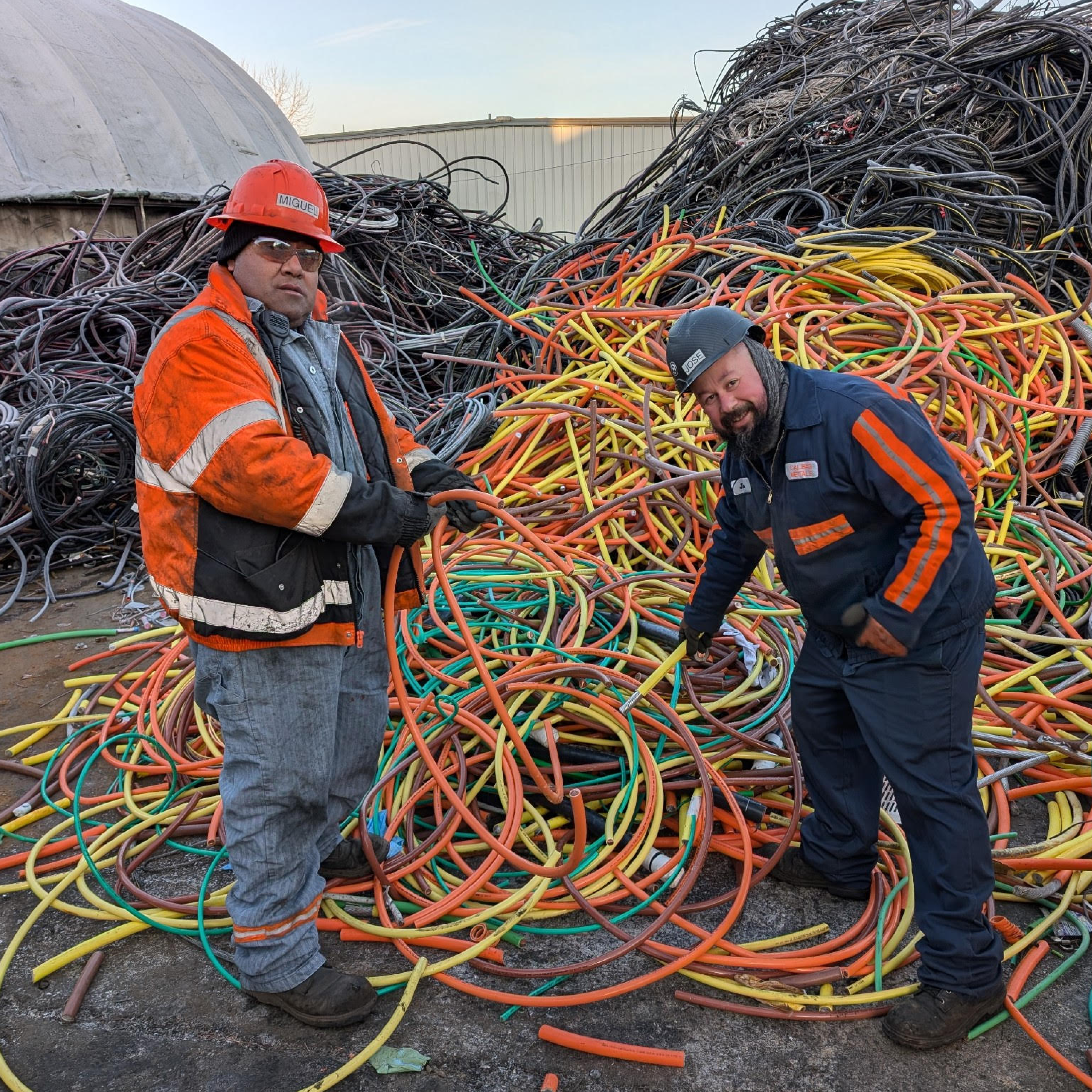 Jose and Miguel sorting ICW from the triplex